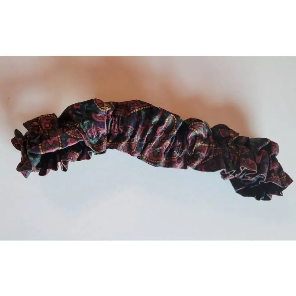 Longaberger Small Basket Garter with Bow in Paisley Print